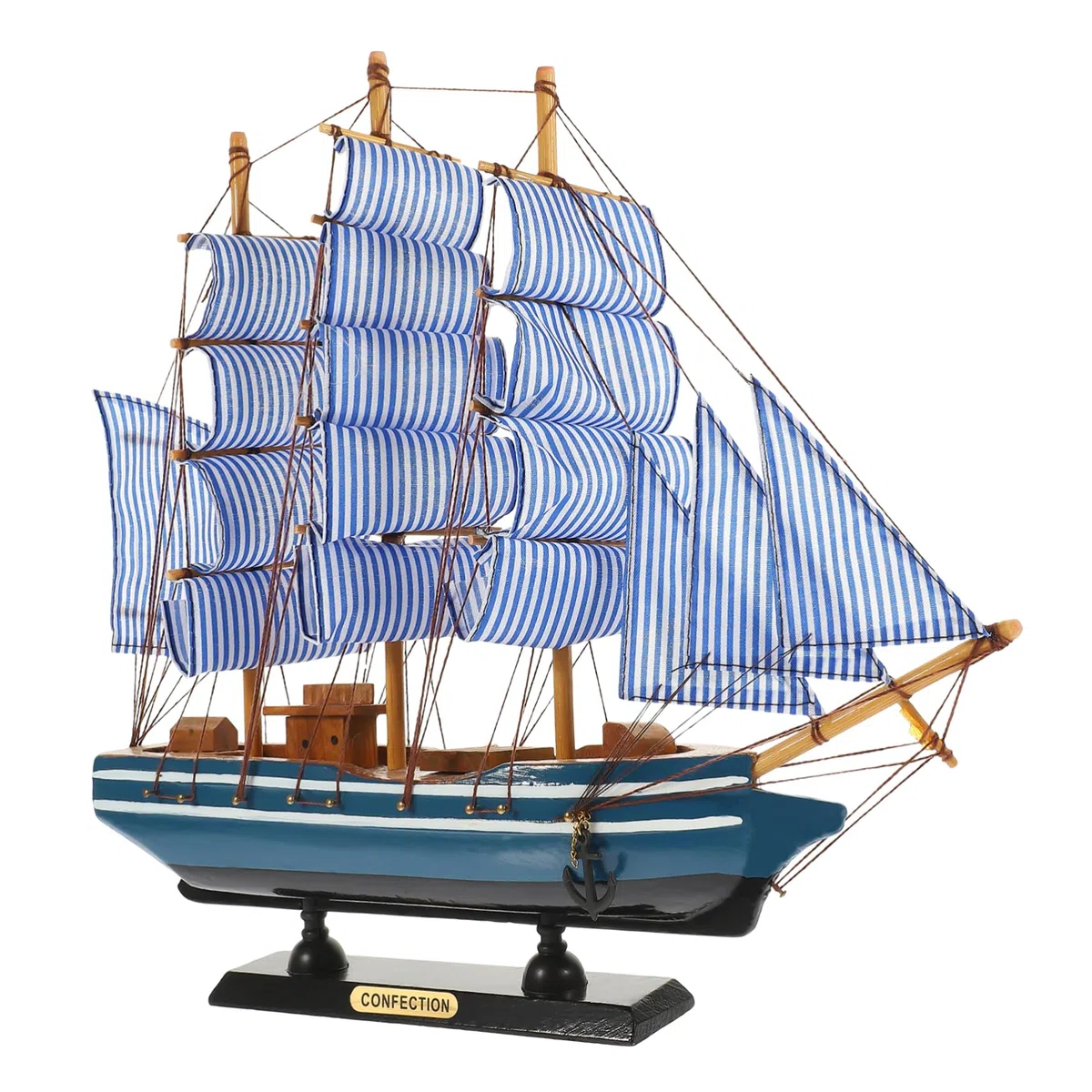 ULDIGI Modellino di Barca a Vela in Legno Leggero e Portatile, Decorazione Chic per Interni Stile Delicato e Forma Vivace, per Arredamento Casa