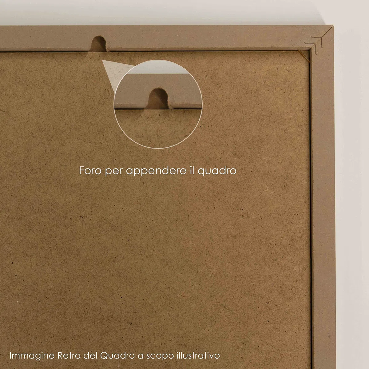 Lupia - Set 4 Quadri in Ceramica Moderna BOTANY con Cornice Shabby Beige, Decorazione Rilievo Vivace, per Soggiorno, Camera, Ufficio, Ideale per Regali, 18x18cm o 29x29cm, Made in Italy 18x18 cm