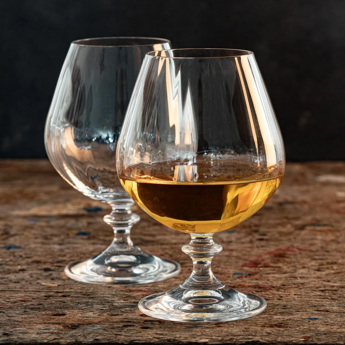 DIAMANTE Mirage - Set di 2 Bicchieri Cognac da Brandy, Effetto Ottico
