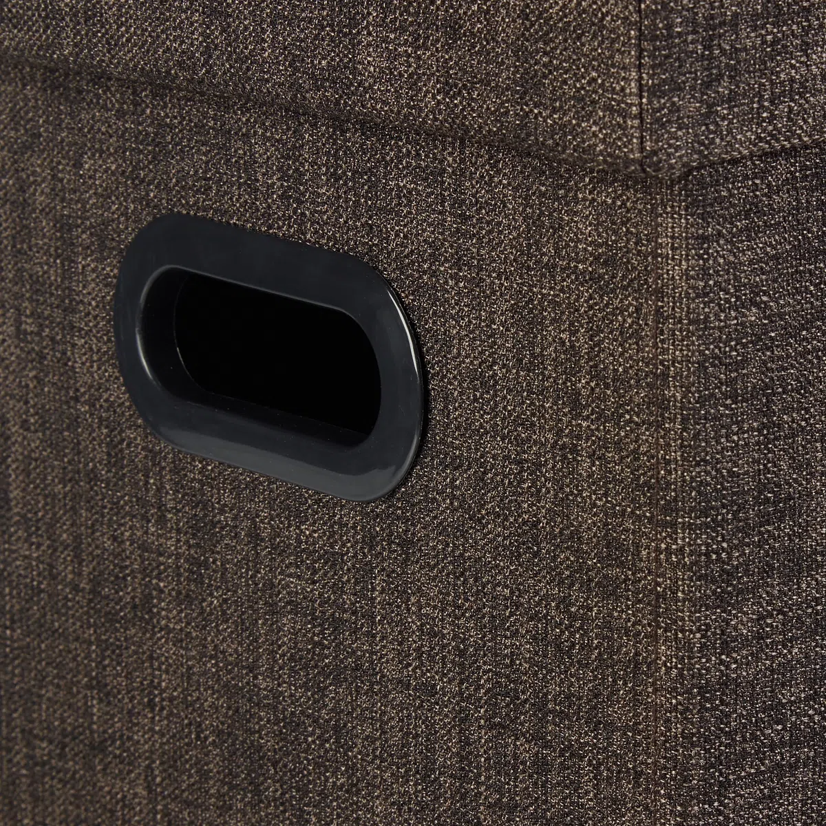 Relaxdays Sgabello Pieghevole, HxLxP: 49,5x46x25,5 cm, Pouf Contenitore, Lino, Poliestere, Legno MDF, Colore Marrone