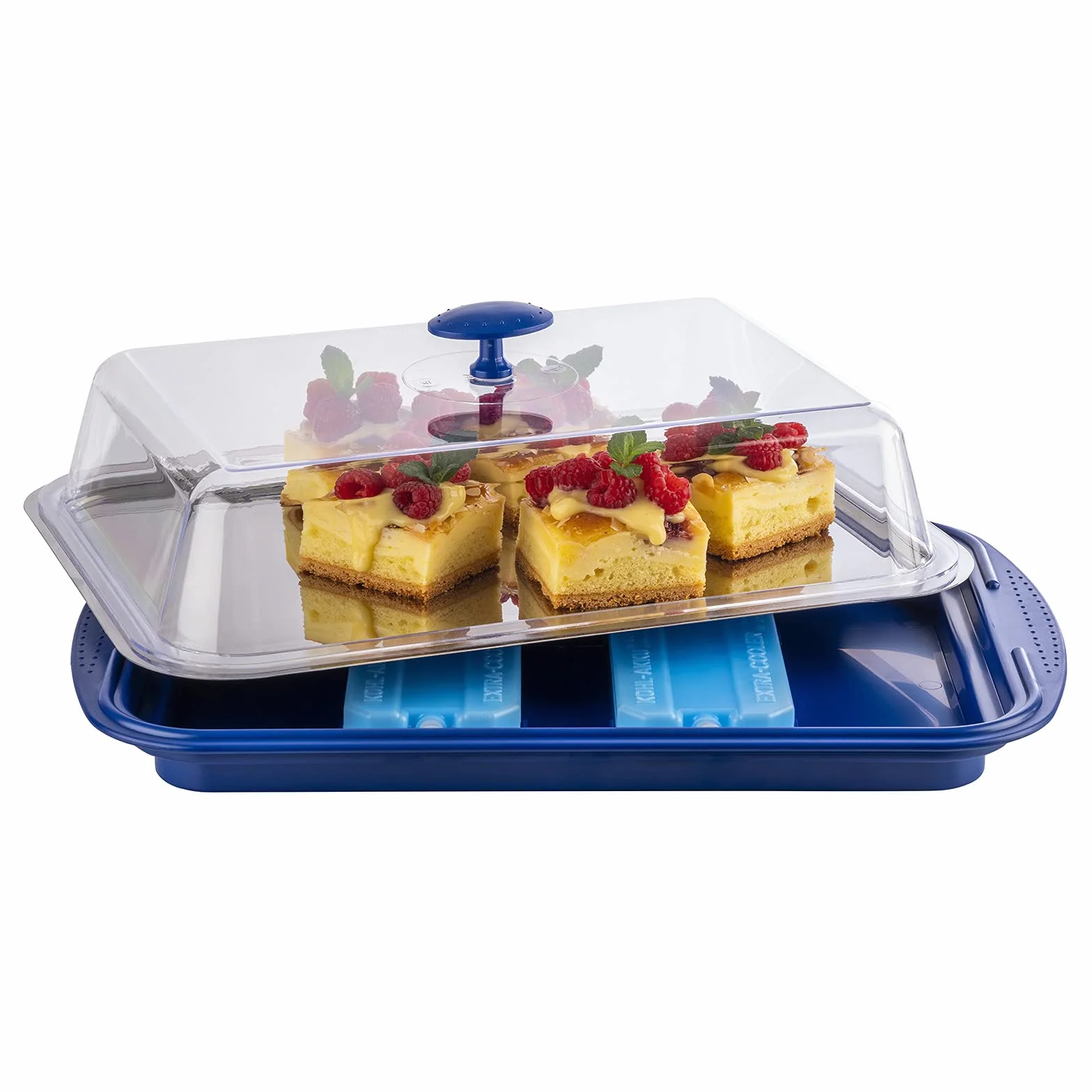 Sistema termico in acciaio inox APS 9090 43 cm x 19 cm, blu, 2 pezzi