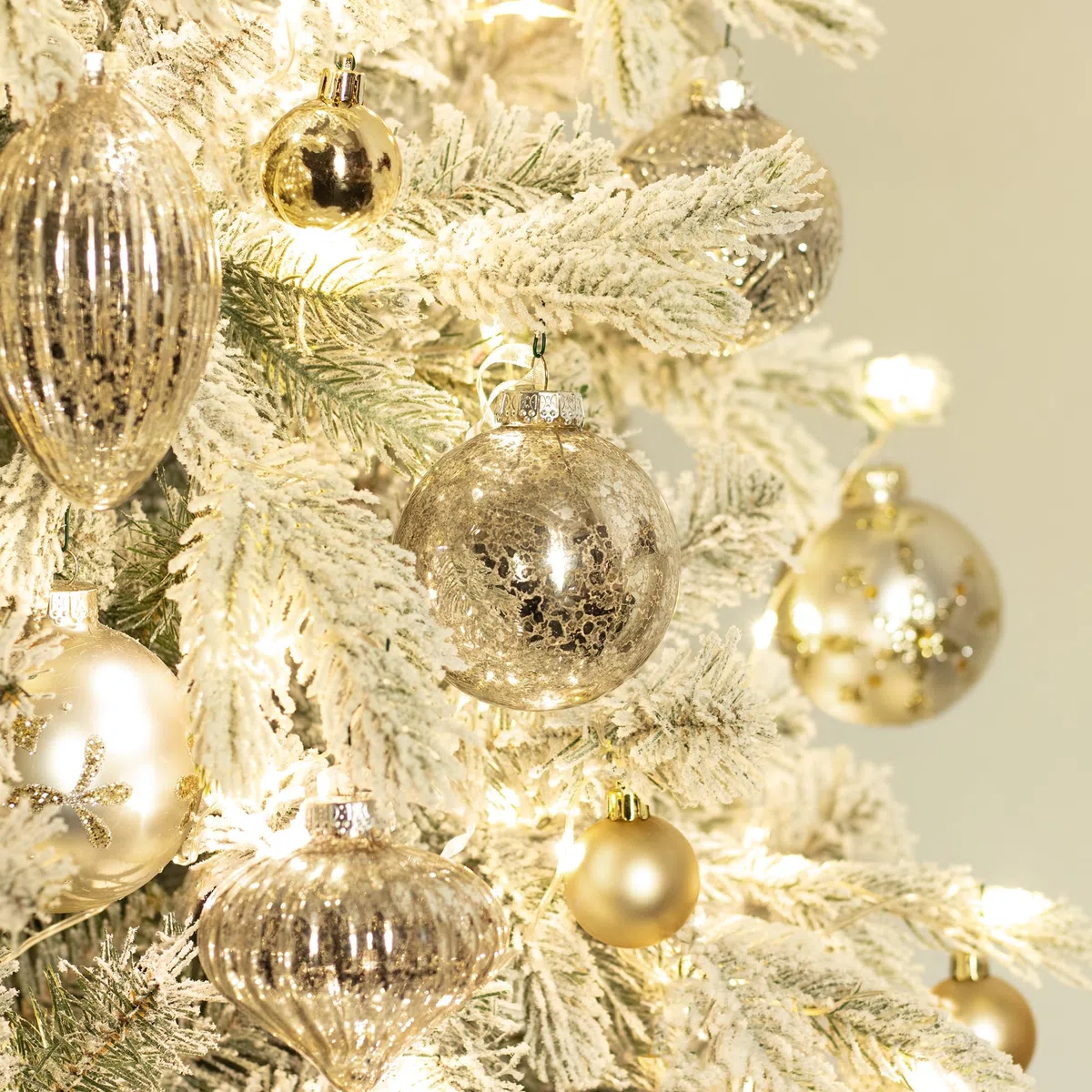 8 pezzi palline di natale champagne vetro palla di vetro glass ciondoli e pendenti palline ornamento di mercurio deocro natalizio Appendiabiti Decorazioni natalizie Addobbi