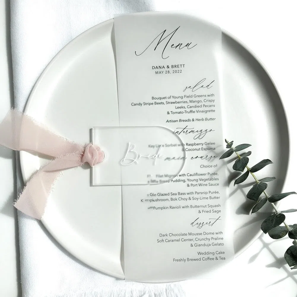 100 segnaposto in Acrilico Smerigliato per Matrimoni, Trasparenti, per Regali, targhette, segnaposto, Fai da Te, Facili da Usare