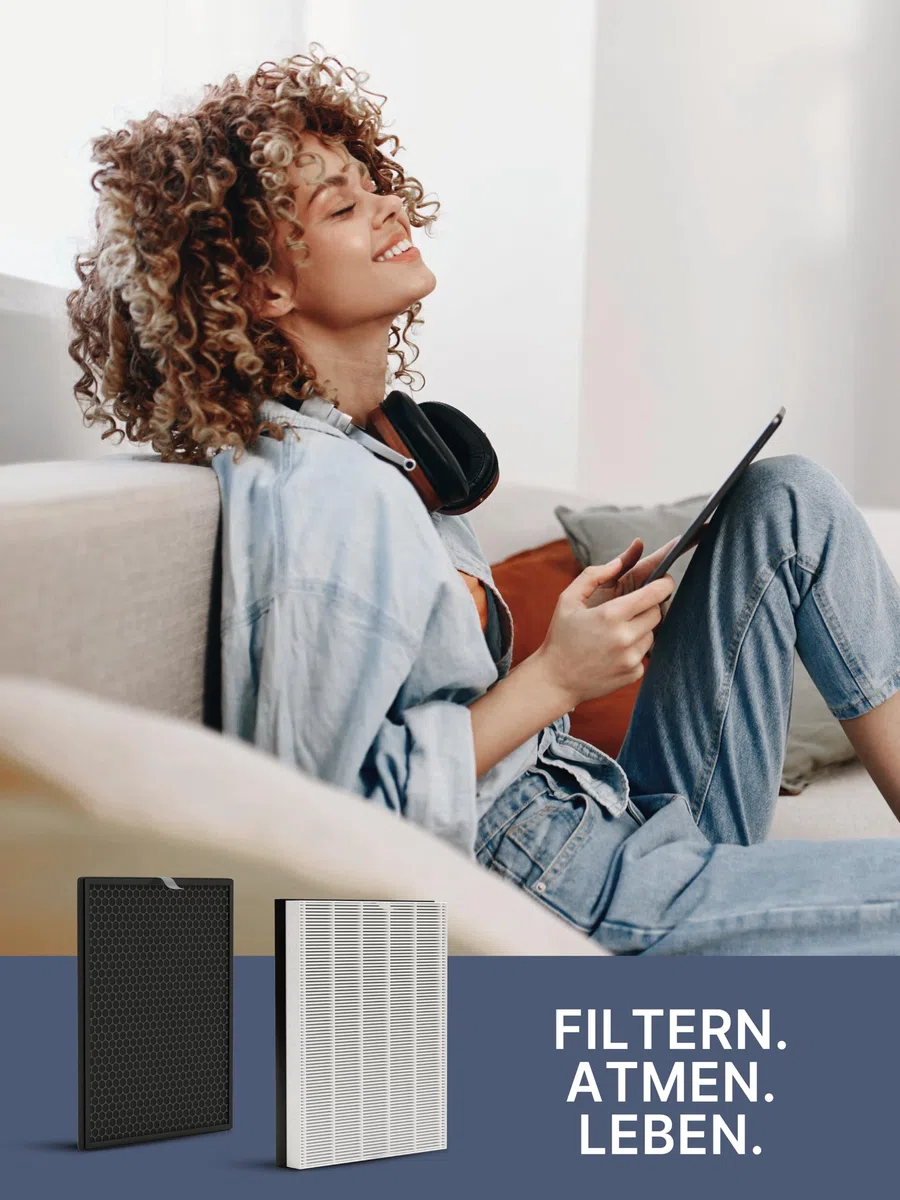 Comedes Set di filtri di ricambio per Philips AC1215/10 e AC2729/10 Purificatore d'Aria | HEPA e filtro a carbone attivo | applicabile al posto di Philips FY1410/30 e FY1430/30 (1)