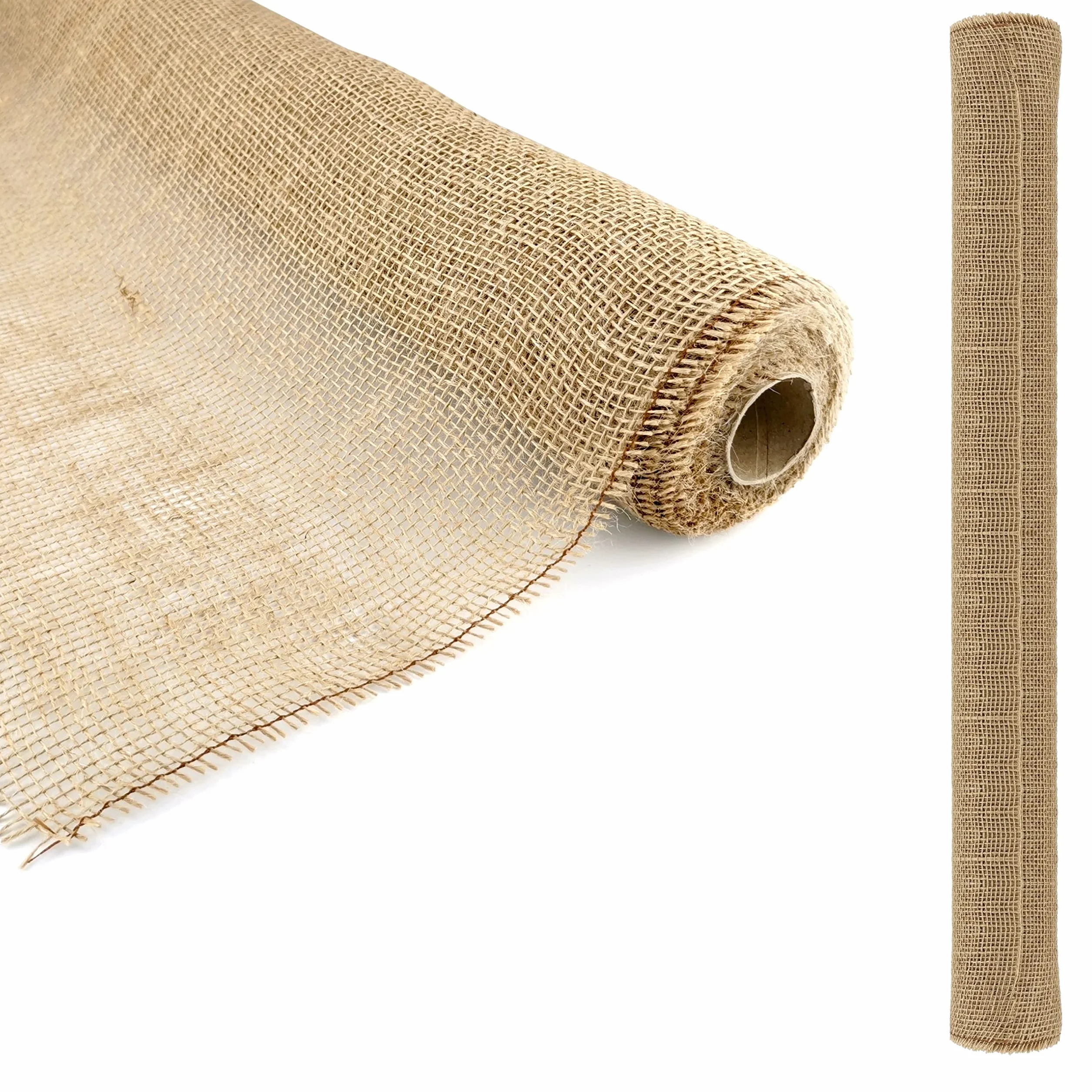 D.RECT Juta Rotolo Naturale Marrone 100x500cm - Rotolo di Iuta Decorativo per Confezioni Regalo - Decorazione per Feste