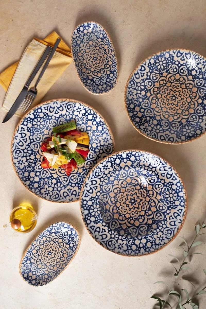 Bonna Piatto di pasta - Alhambra - Porcellana - 28 cm (400cc) - set di 2