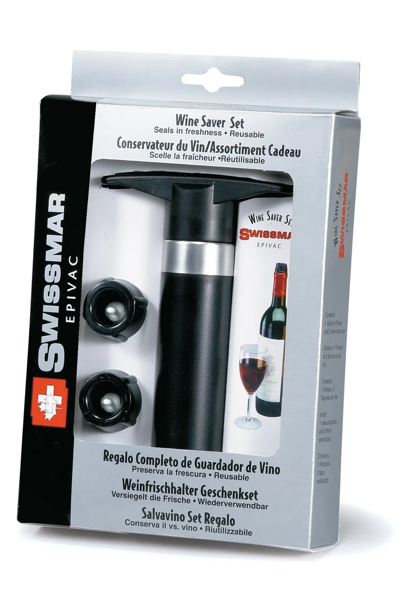 Swissmar - Wine Saver - Pompa per vino con due punte