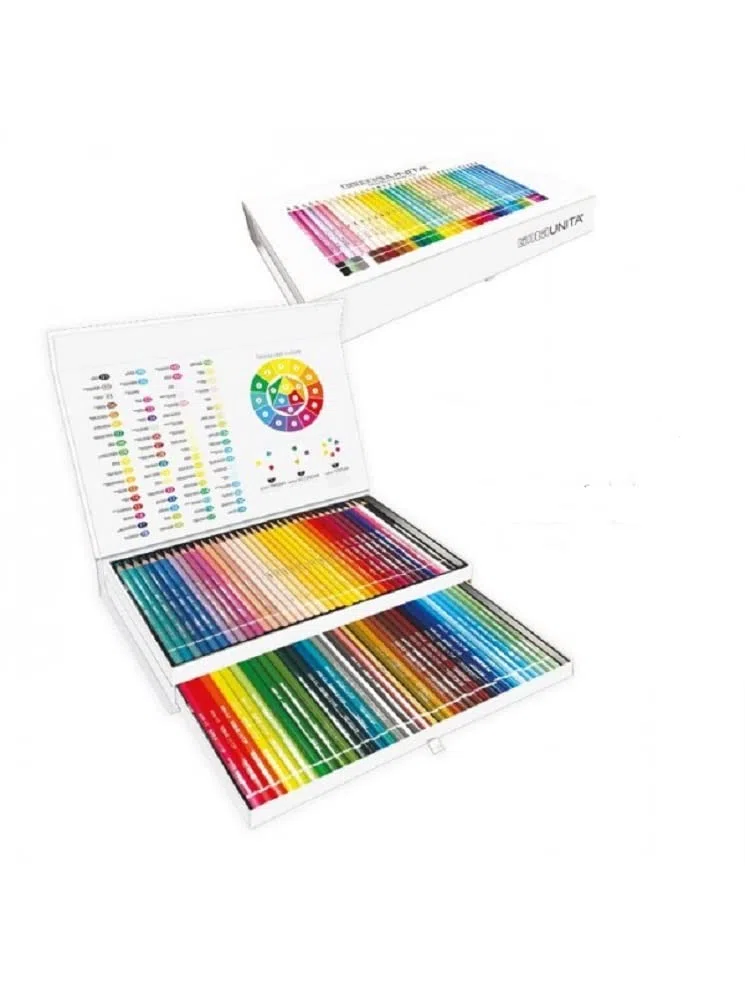 Tinta Unita Cassettiera 72 pastelli a 2 piani