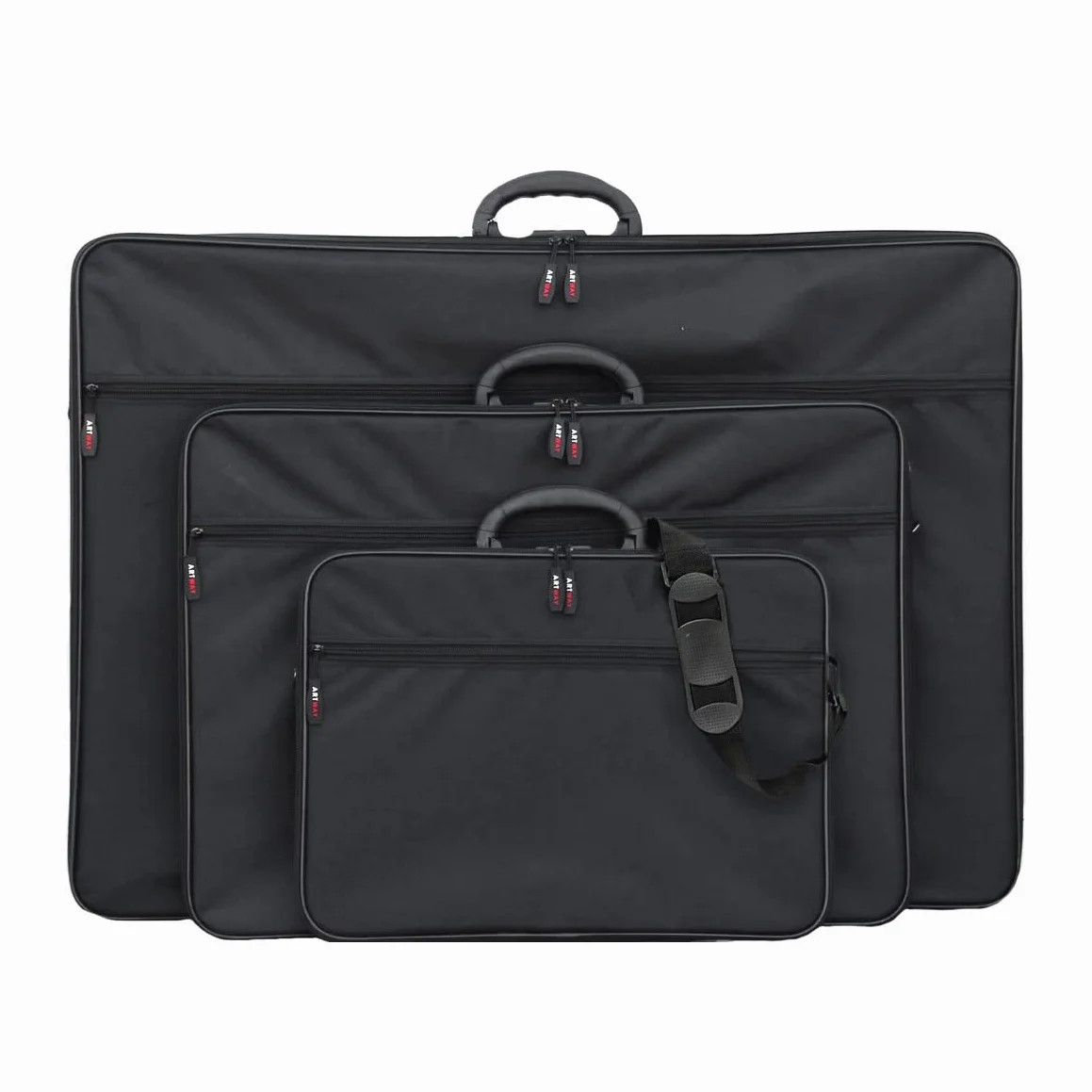 Artway - Custodia da trasporto A3 - Spallacci e tracolle interne - Grande cartella artistica con tasche interne ed esterne (senza anelli)