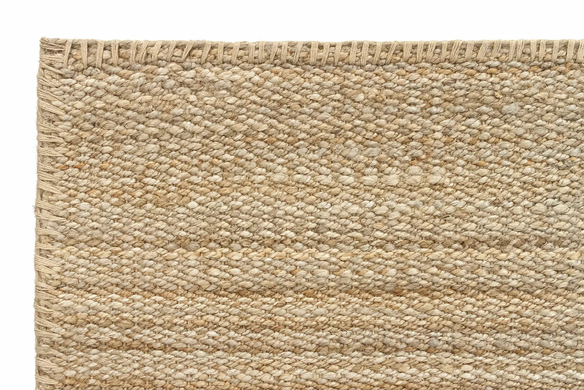HAMID - Tappeto in Juta Granada 100% Fibra di Iuta Naturale, Tappeto Morbido e ad Alta Resistenza, Tessuto a Mano, Soggiorno, Camera da Letto, Tappeto Corridoio, Naturale (110x60cm)