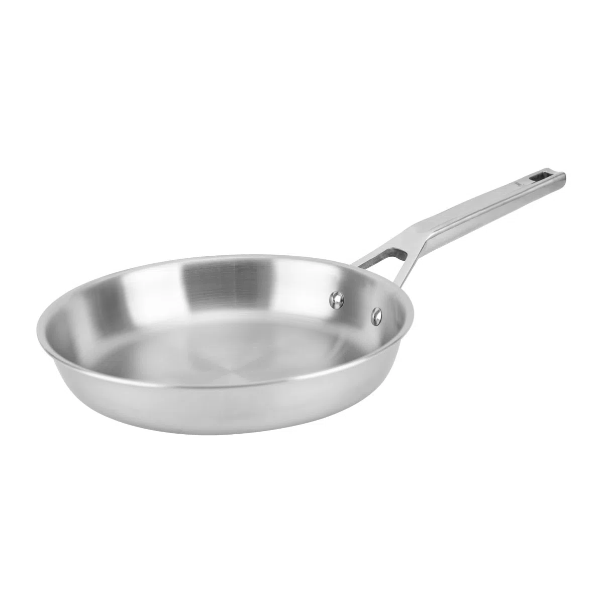 Florina Padella in acciaio inox LUCIDA | 28 CM | 3 strati | Nucleo in alluminio | Adatta al forno | Manico ergonomico | Finitura a specchio | Per tutti i piani cottura