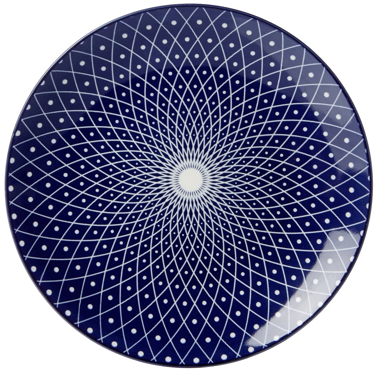 Ritzenhoff & Breker Kuchen-und Frühstücksteller-Set Royal Reiko, 4-Teilig, 21,5 cm Durchmesser Piatti, Porcellana, Blu/Bianco, 21.50 x 21.50 x 2.50 cm, 4 unità