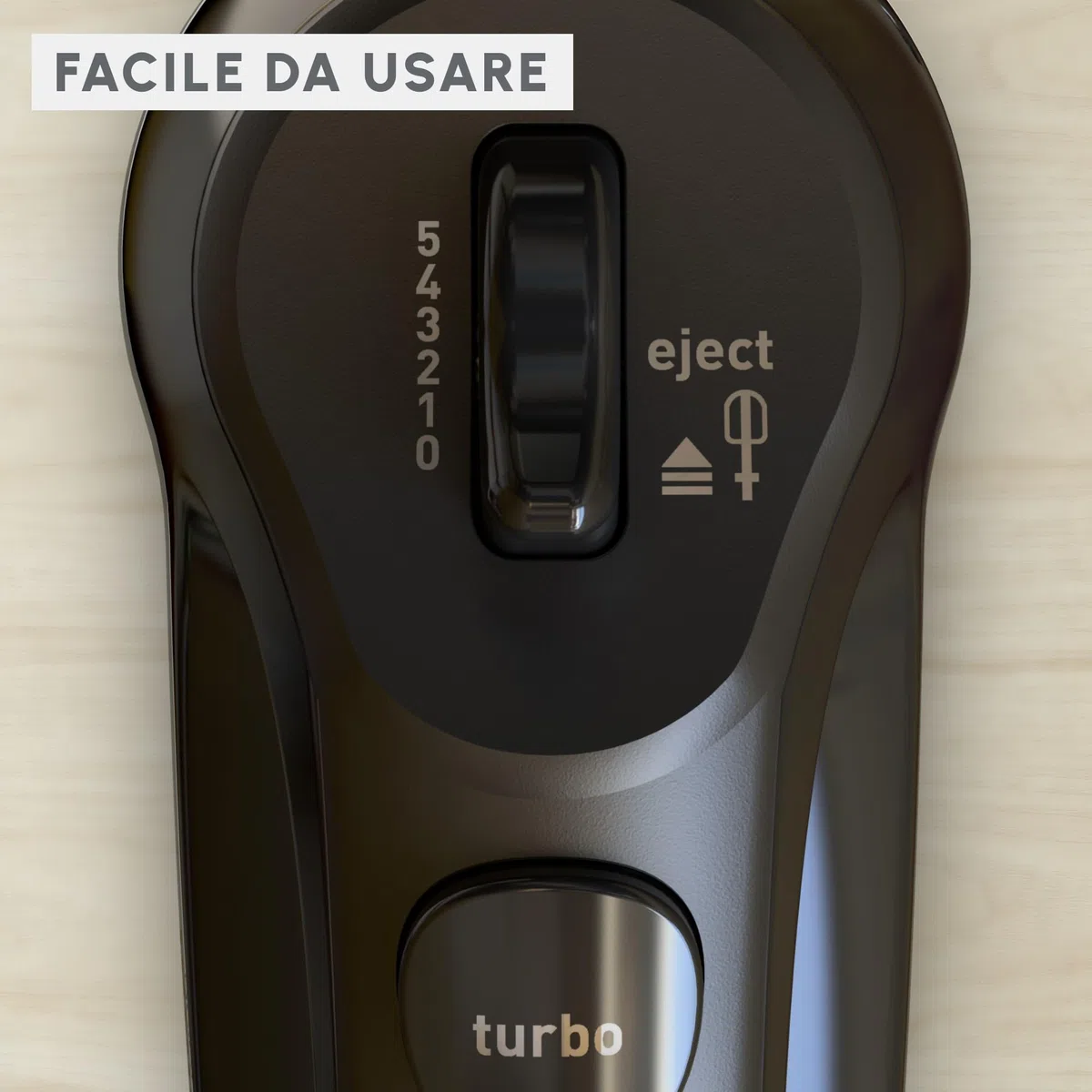 Moulinex Quick Mix Sbattitore, Veloce e potente, Robusto ed efficiente, Maniglia ergonomica, Semplice e Intuitivo, Nero, HM3108