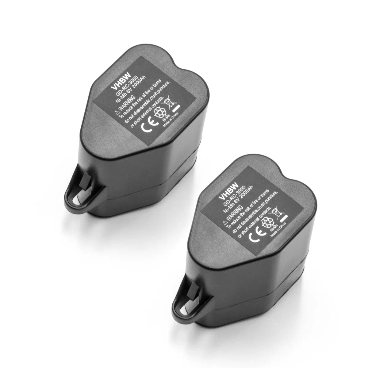 vhbw 2x batteria compatibile con Kärcher Robocleaner RC3000, RC 4.000, RC4000 home cleaner (2000mAh, 6V, NiMH)