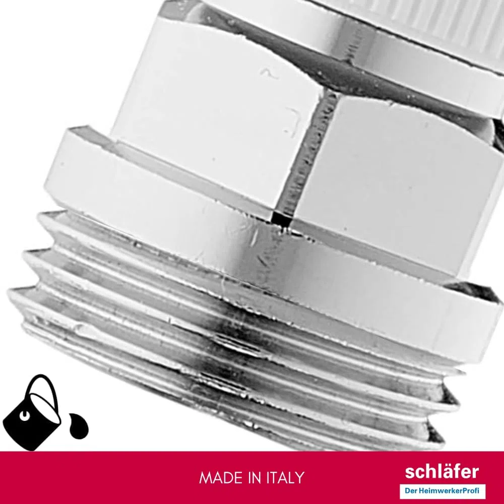 Schläfer - Valvole Sfiato Radiatore 3/8 Pollici (Ø16,7mm) | Valvolina Spurgo Manuale 704010 per Termosifoni e Scaldasalviette | Sfiato Aria Professionale Termoarredo | Ricambio Universale, Kit 10 Pz.