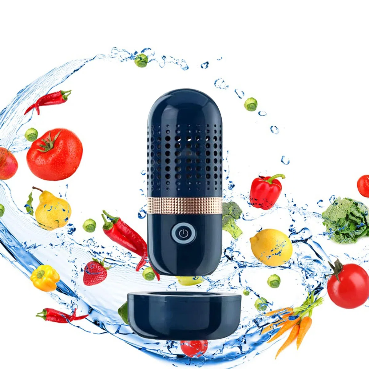Lavatrice per frutta e verdura, portatile, USB, ricaricabile, per frutta, verdura e carne