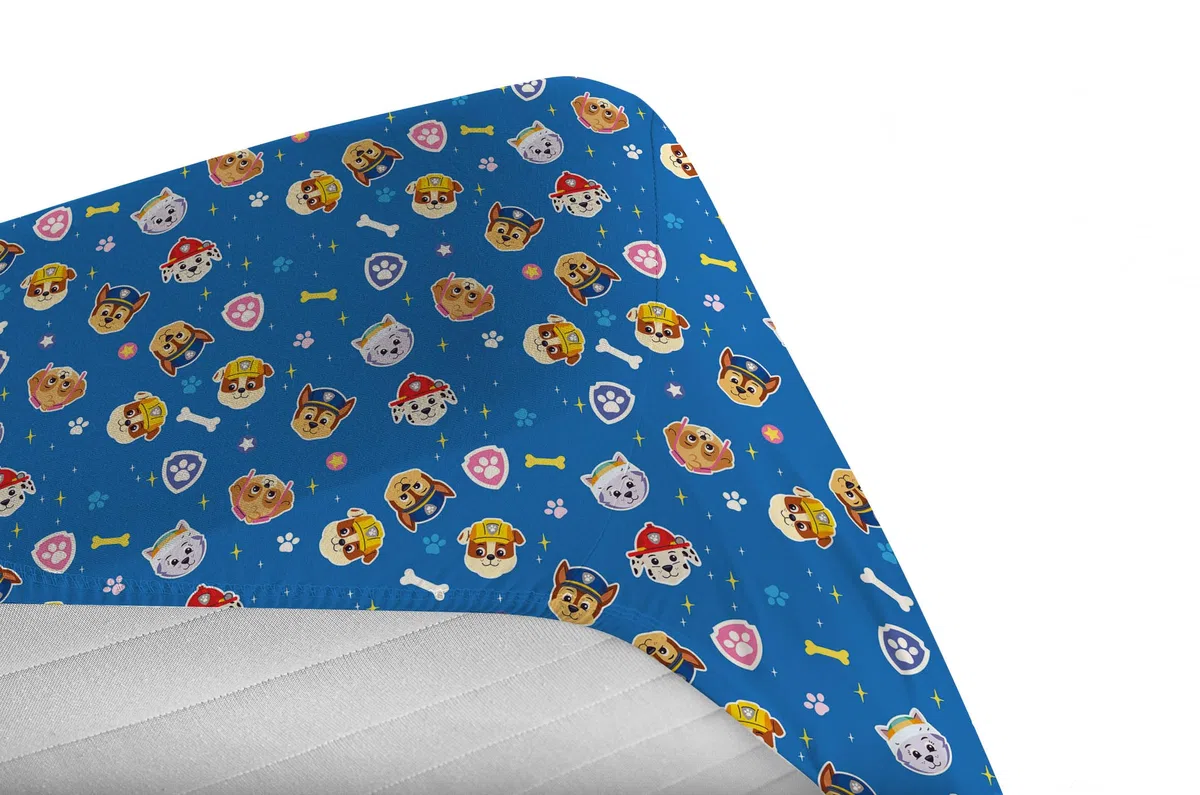 Set Letto Paw Patrol 3 Pezzi - Copripiumino 140x200 cm + Federa 63x63 cm + Lenzuolo Sotto con Angoli 90x190 cm - 100% Poliestere Morbido - Certificato Oeko-Tex - Design Chase, Marshall e Skye