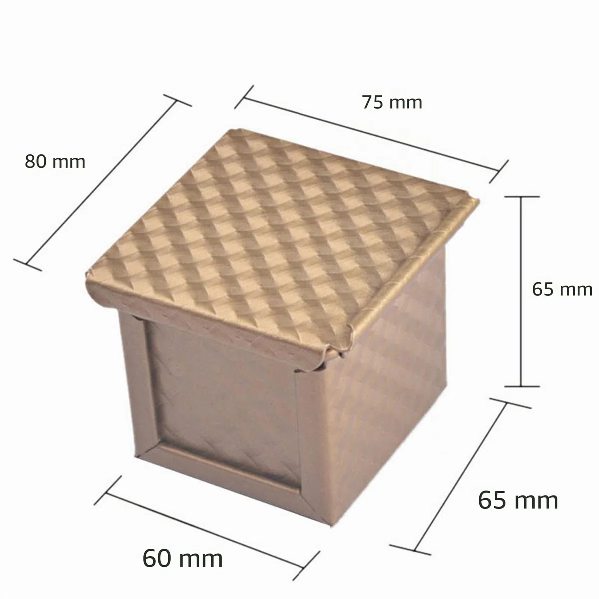 6 x Stampo per pane quadrato con coperchio toast Stampo per pane Pullman
