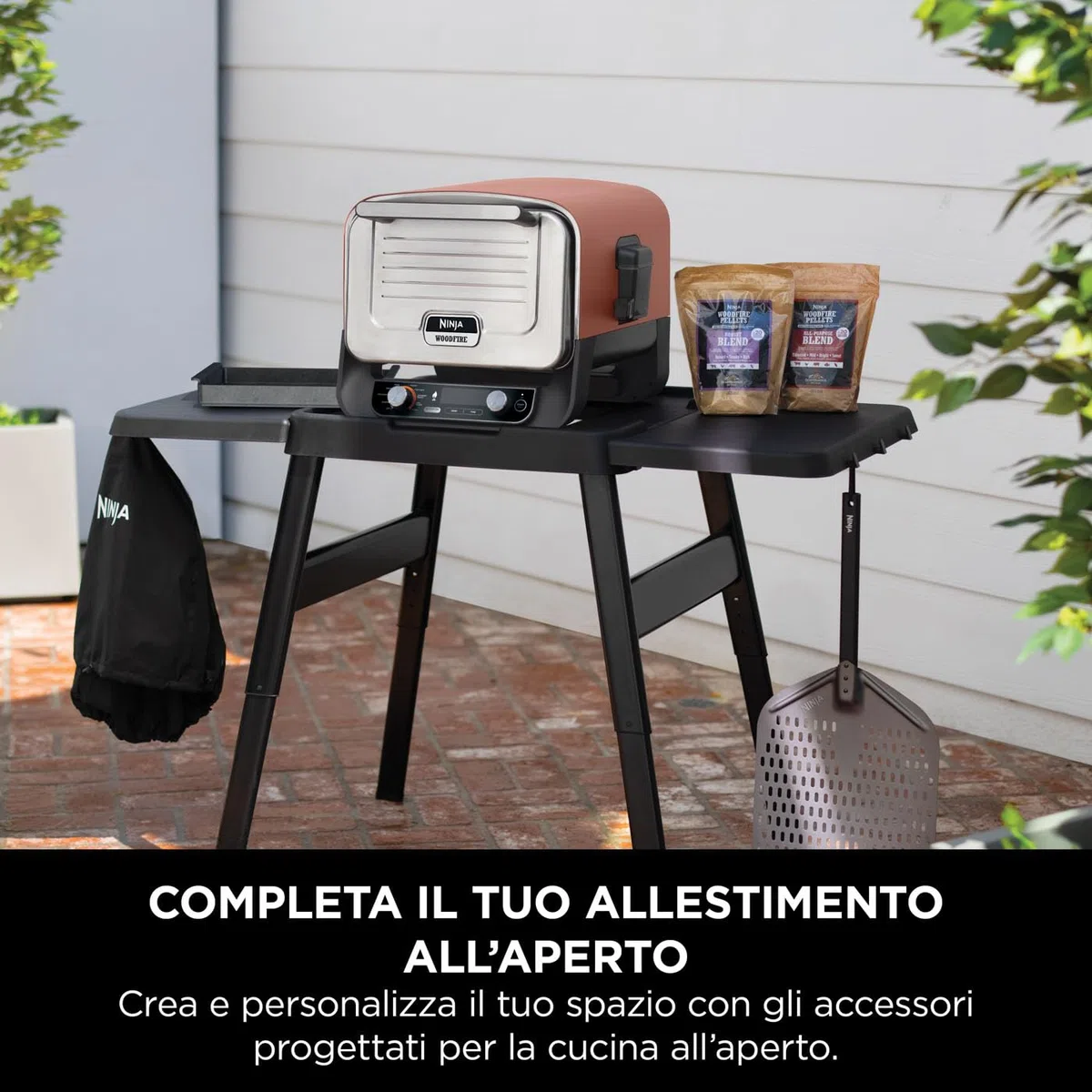 Ninja Woodfire Teglia in Ghisa per Forno da Esterno OO101EU, Vassoio Ideale per Cuocere ad Alte Temperature, Arrostire e Caramellare, Grigio, XSKOOCIRNPEU