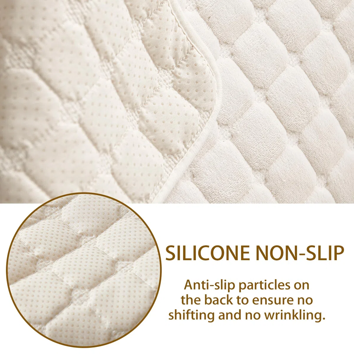 Copripoltrona Relax Reclinabile Universale, Copripoltrona 1 Posto con Tasche e Elastico, Copri Poltrona con Braccioli – Protezione Anti-Macchie e Antigraffio, Lavabile, Beige, 1 Posto(53*190cm)