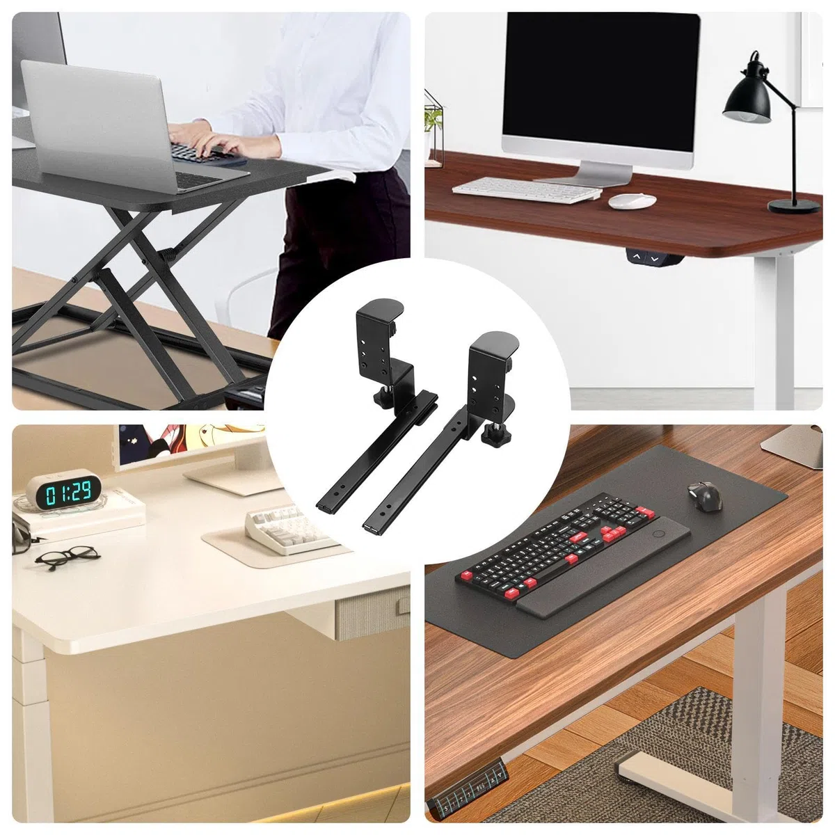 Underdesk Keyboard Drawer, Height Adjustable Keyboard Holder, Slide-Out Keyboard Drawer, Under Desk Keyboard Holder, Adjustable Keyboard Tray, Under Desk Keyboard Shelf, Desk Mounted Keyboard Drawer