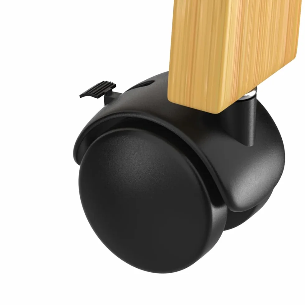 Casaria® Appendiabiti in Legno con Rotelle e Ripiani Attaccapanni Stabile in Bambù incl. 4 Ganci Porta Abiti 155x70cm da Corridoio Portabiti
