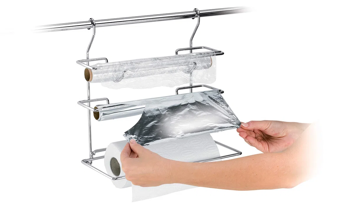 Tescoma 900056 Monti Portarotoli da Cucina, 33 cm per 3 Rotoli