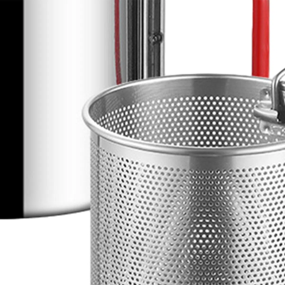 Pentola per Friggere con Manico E Filtrante per Uso in Cucina, Style a Basket