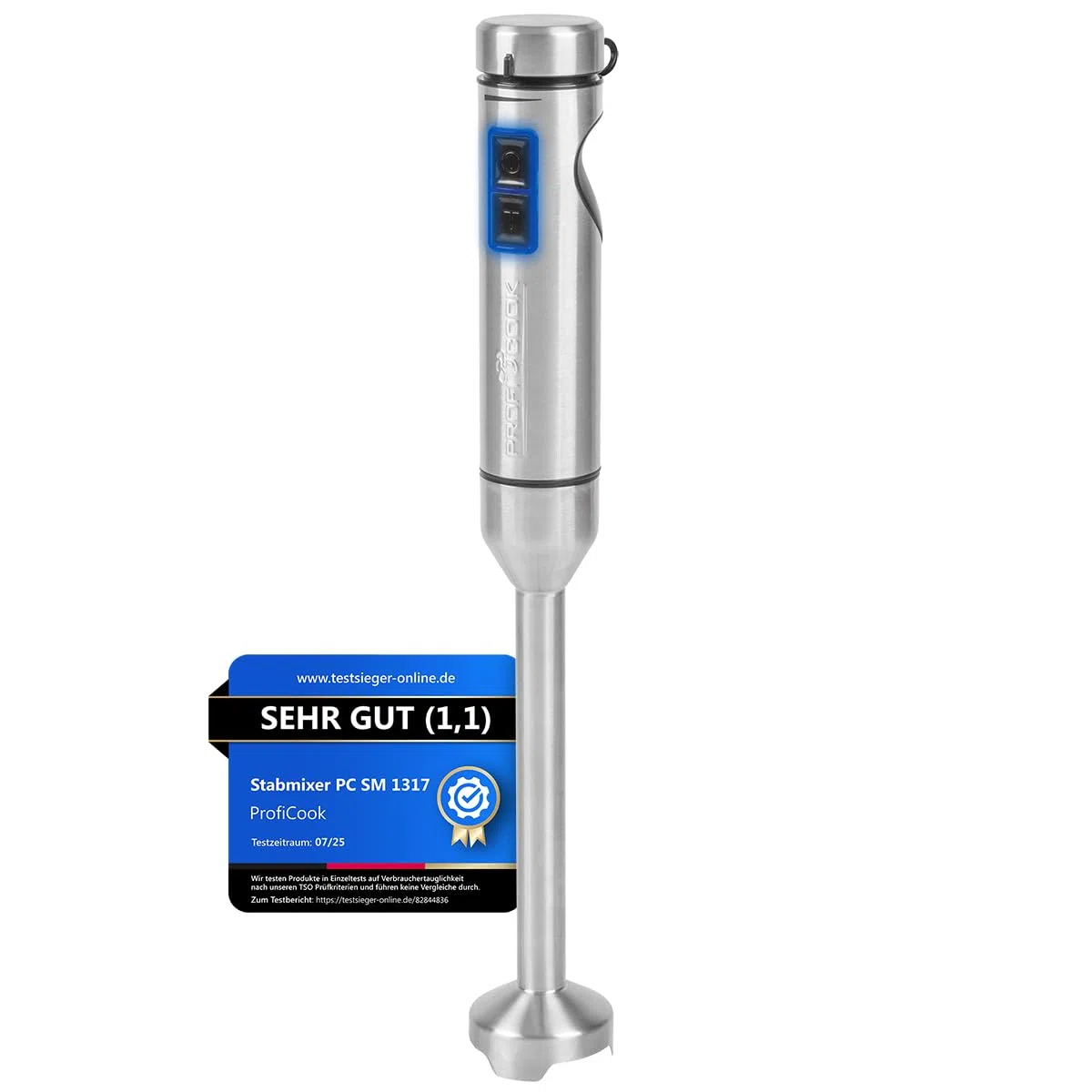 Frullatore a immersione ProfiCook® 1000 W | gambo extra lungo | funzione Ice Crush | frullatore con lama a 4 lame | adatto anche per cibi caldi | frullatore a immersione | PC SM 1317