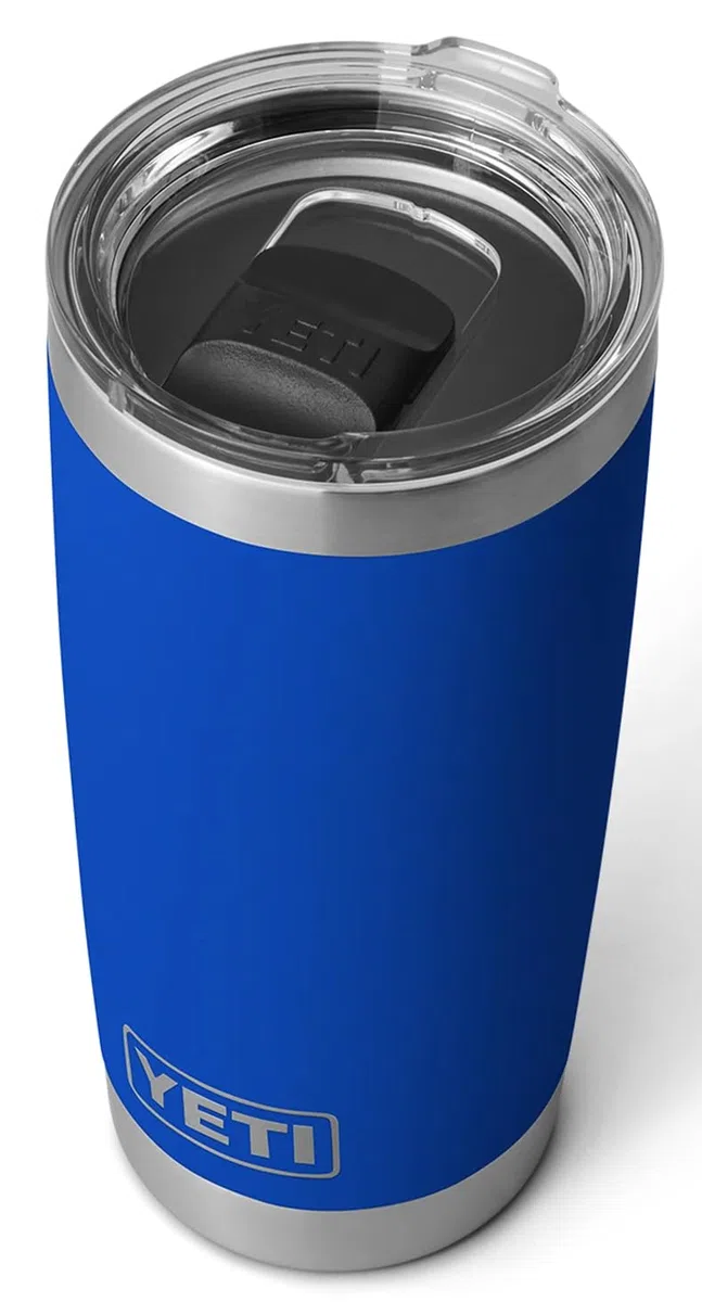 YETI Rambler - Bicchiere da 591 ml, con coperchio Magslider rimovibile, in acciaio inox, isolamento sottovuoto, colore: blu reale