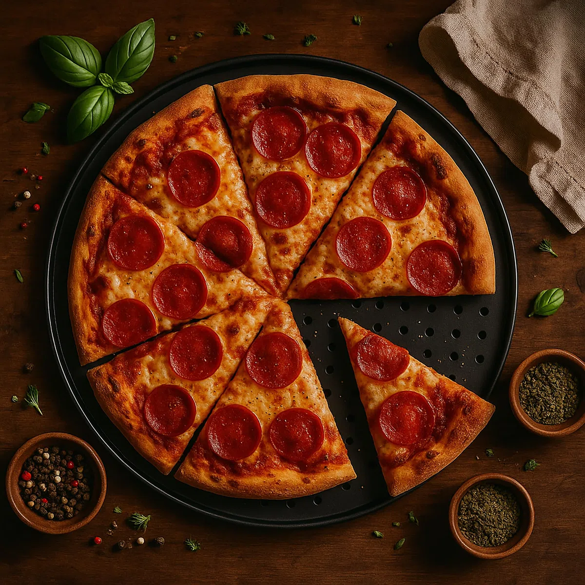 Relaxdays Teglie Forate per Pizza Rotonde, Set da 4, Acciaio Carbonio Antiaderente, Supporto Inox da Forno, Impilabile