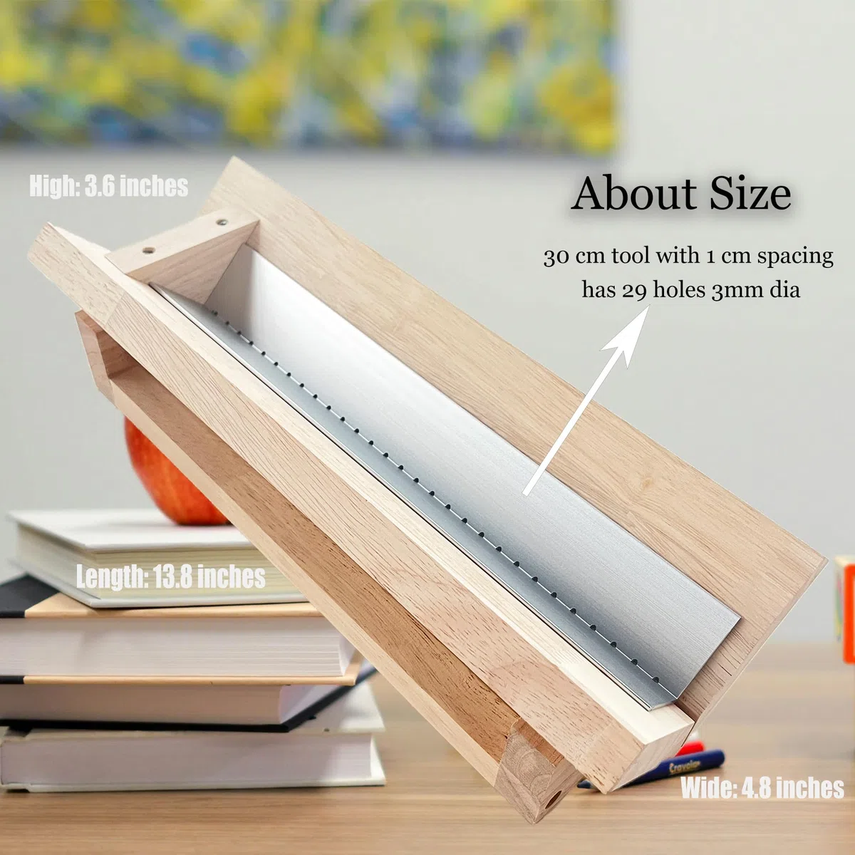 Supporto per punzonatura per rilegatura con guida per piercing in alluminio, con punteruolo in rame, set di strumenti per punzonatura per kit di rilegatura, per libri fai da te, superficie liscia