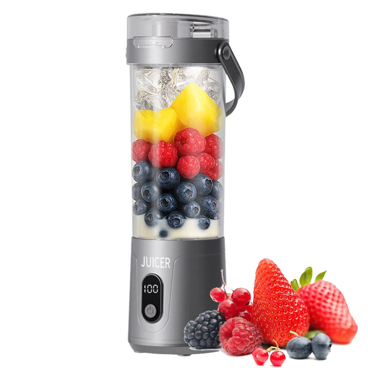 Estrattori Di Succo Elettrici,Estrattore Elettrico Frutta e Verdura - Frullatore Frutta Agrumi Verdure Limone Lime Cucina Da Viaggio Con Display Digitale
