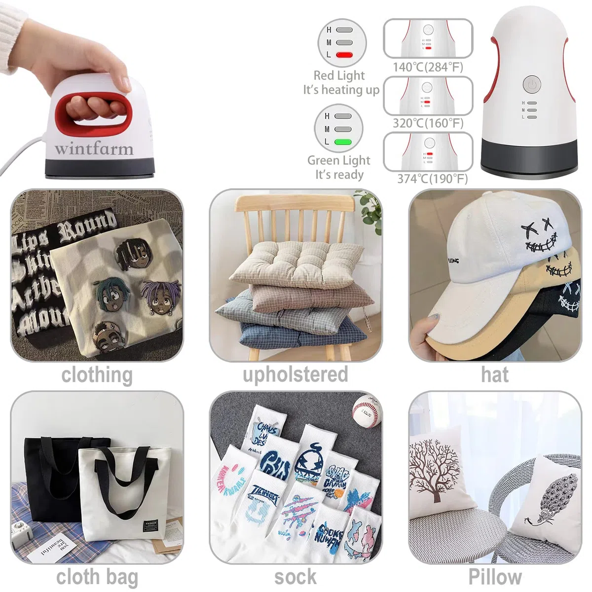 Mini pressa a caldo, piccola pressa termoadesiva per progetti in vinile termoadesivo HTV, magliette, scarpe, cappelli, cuscini, fai da te, facile da usare, rosso
