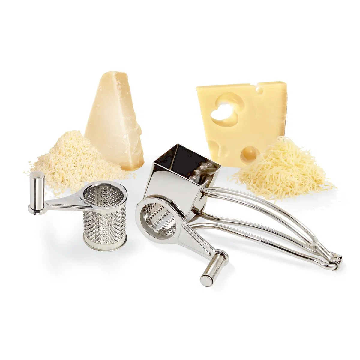 La Bonne Graine N3009X-2 - Grattugia a manovella in Acciaio Inox, con 2 Inserti