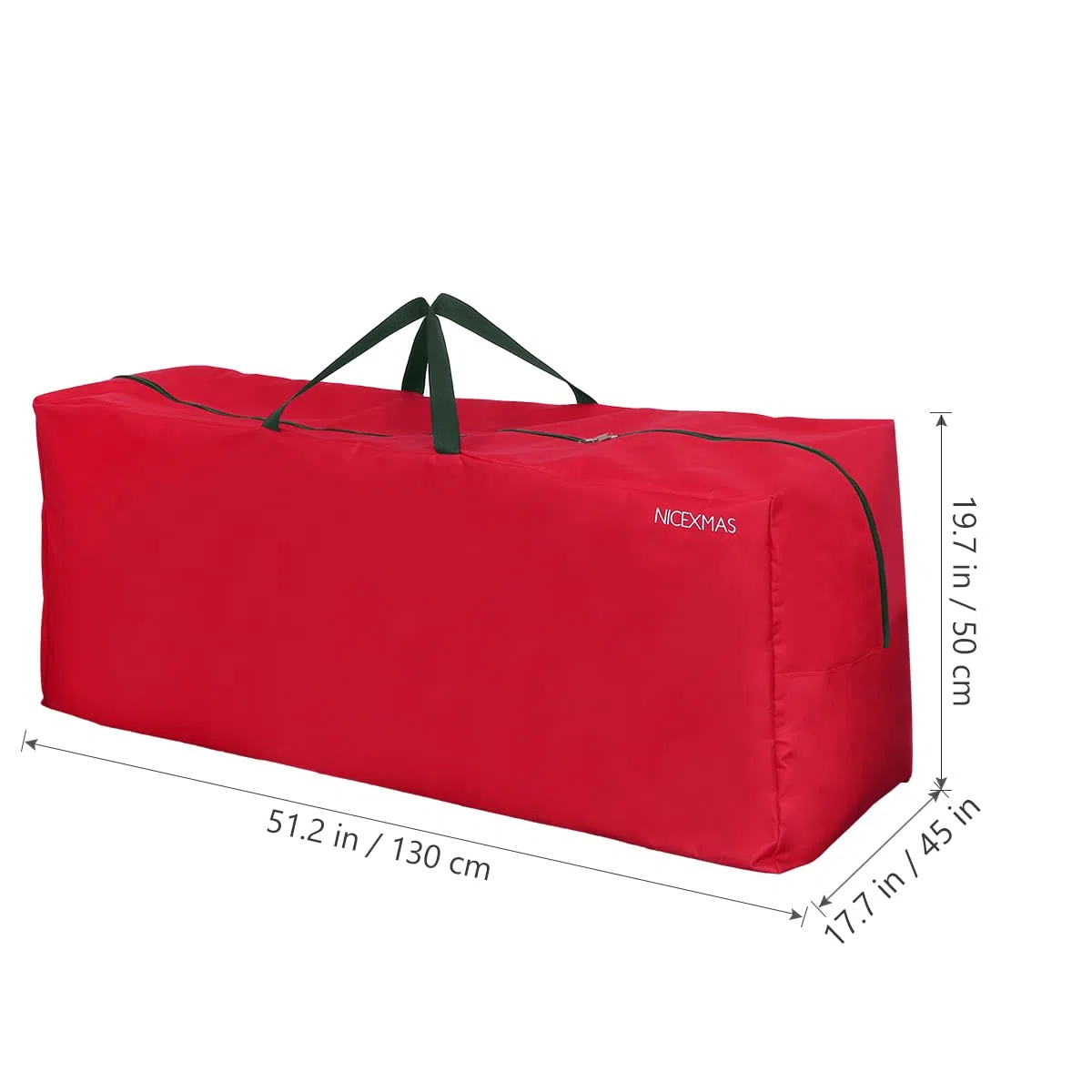 Borsa per l'albero di Natale con decorazioni Borsa con cerniere per le vacanze (Rosso)