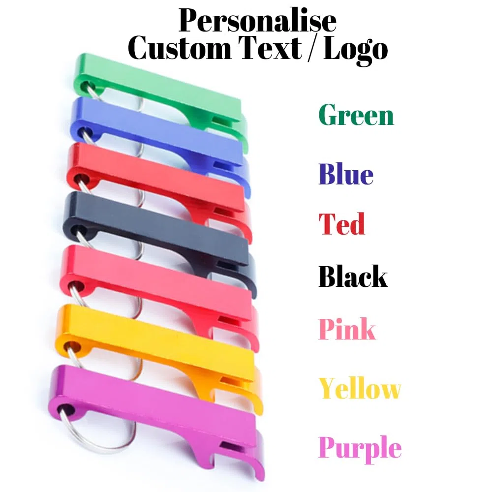 100 Pezzi Personalizzato Apribottiglie - Portachiavi Apribottiglie Personalizzabile - con testo logo - per uomo Bomboniere per gli ospiti Bulk Festa del papà Laurea