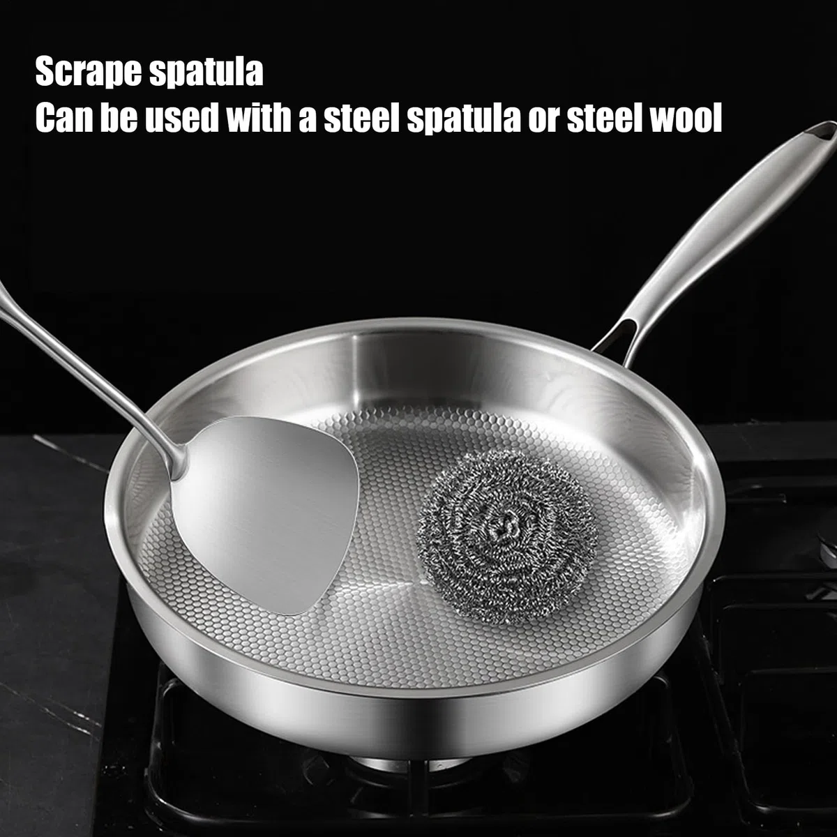 Set Di Pentole In Titanio Professionale 22 Cm Coperchio Incluso, Antiaderente Senza Rivestimento Per Friggere, Rosolare, Stufare E Cucinare Senza