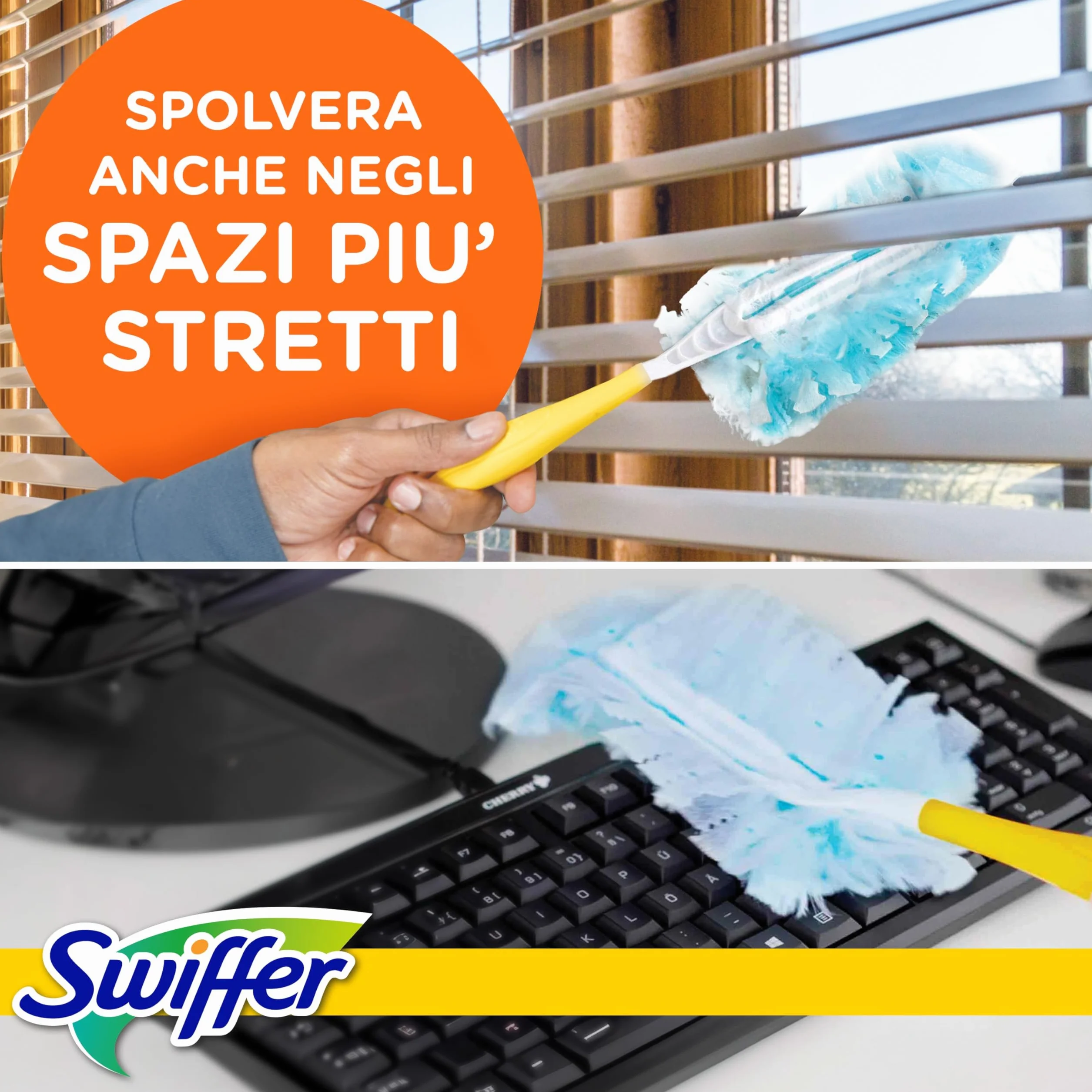 Swiffer Duster Ricariche Piumini Cattura Polvere, 92 Piumini, Cattura e Intrappola Polvere e Sporco, Raggiunge I Punti più Difficili della Casa, Con Profumo Ambi Pur, Offerta Incredibile
