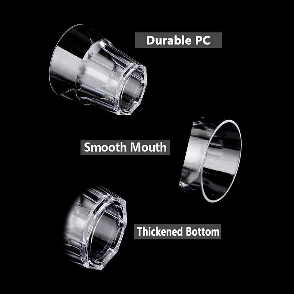 Tebery Confezione da 16 bicchieri in plastica acrilica da 250 ml, bicchieri da whisky da 236 ml, bicchieri da acqua, bicchieri in acrilico riutilizzabili, impilabili, infrangibili