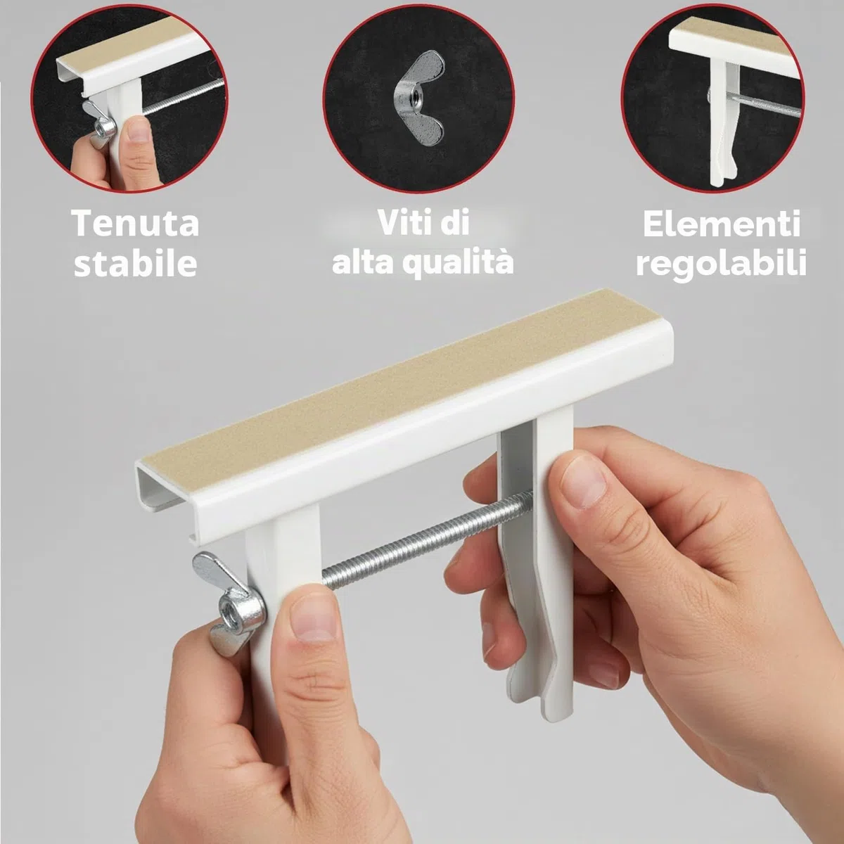 siwitec Consolle universale per termosifone 150 x 32 x 1,25 mm in set da 2, premontata, bianca, consolle per termosifone