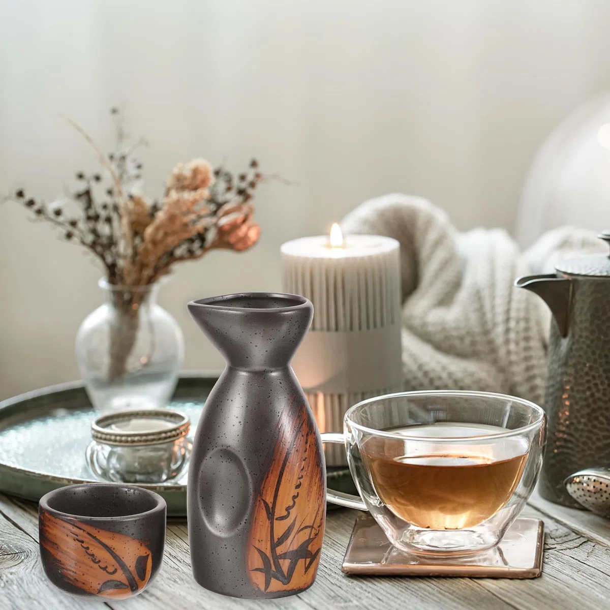 PRETYZOOM 1 Set Set Tazza Di Tè In Ceramica Tradizionale Tazza Di Sake Tradizionale Tazza Di Ceramica Sake Giapponese Tazza Di Ceramica Sake Giapponese Bollitore Per Sake Retro Bollitore