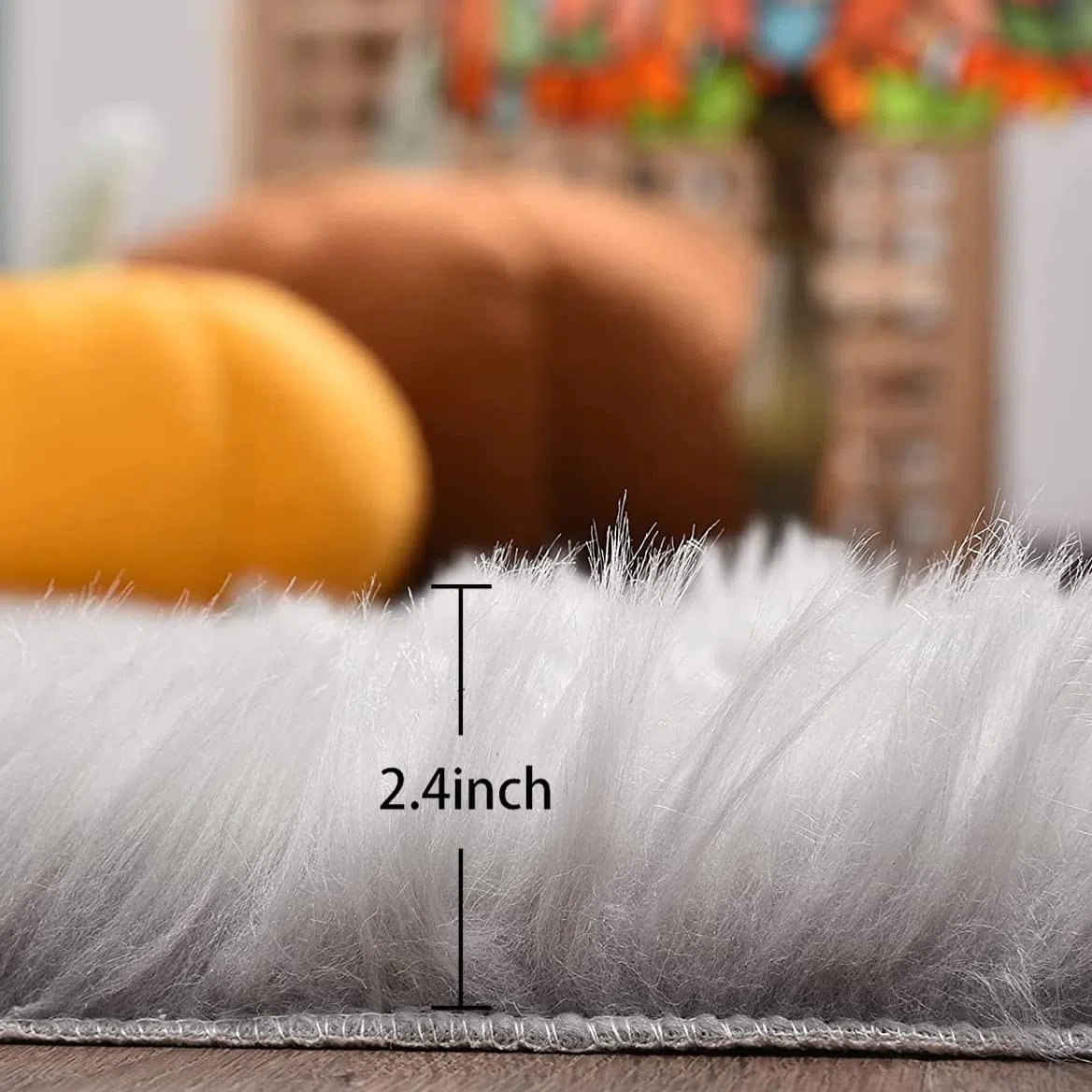 ORINOVA Tappeto Peloso Grau 60x120 cm Morbido Scendiletto Rug Camera da Letto Tappeti Lavabile in Lavatrice Moderno Salotto