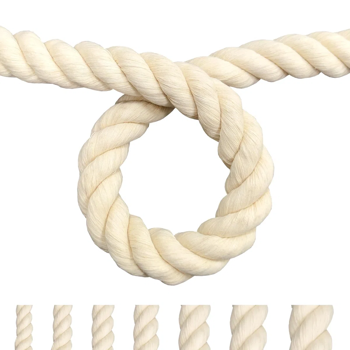 FOSER Corda di cotone, Filo macramè, Corda di cotone per artigianato fai da te, Progetti decorativi, Giocattolo per animali domestici (30mm(5M))