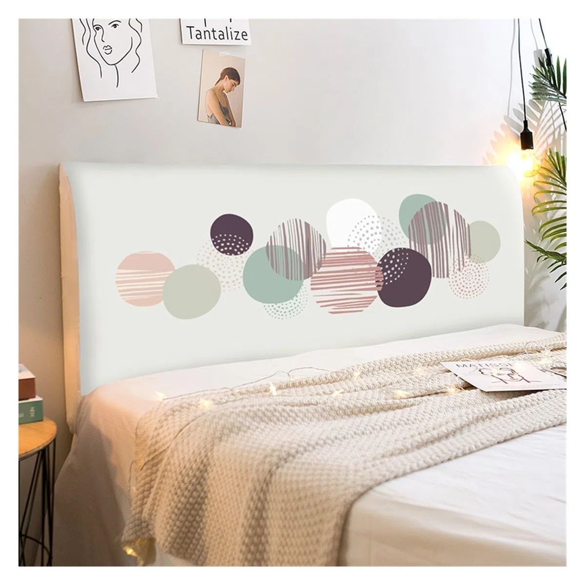 Copritestata Letto all-Inclusive Copritestata Letto Elastico Stampato in Poliestere 1,8 m 2 m 2,2 m Copri testiera (Color : CTZ2809, Size : W150 x H65cm)