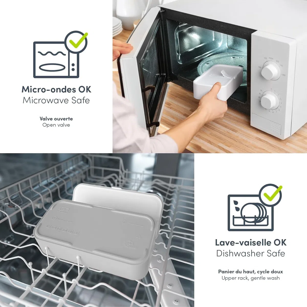 monbento – Porta Pranzo Original – Lunch Box Microonde Adulti – Contenitore Ermetico 2 Livelli – Ideale per Ufficio/Meal Prep – Schiscetta Senza BPA – Lavabile in Lavastoviglie - Blu/Verde