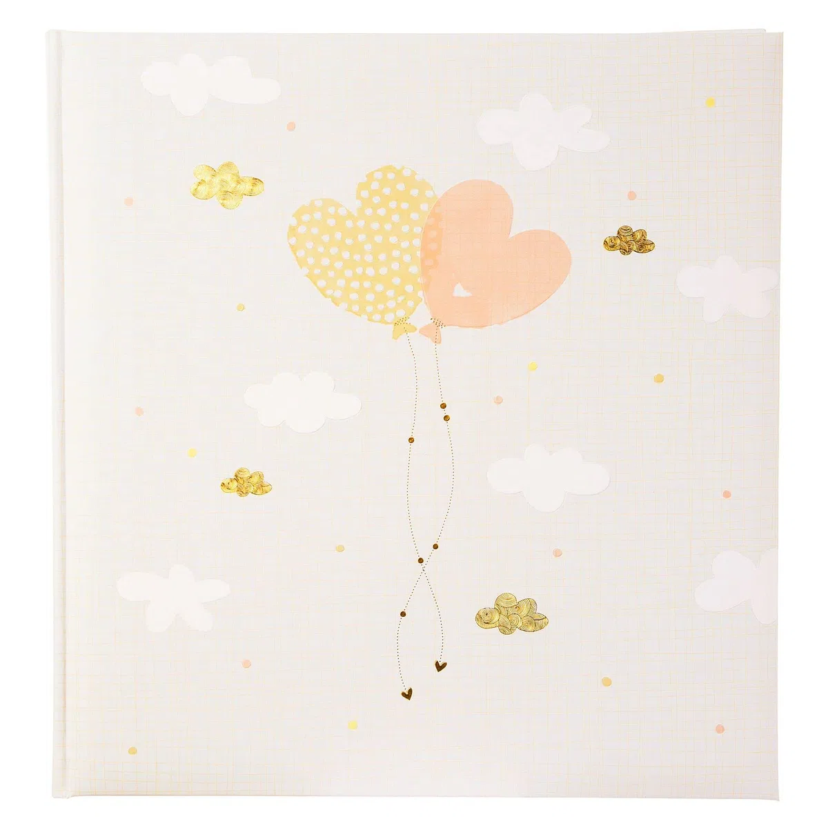 Goldbuch Matrimonio, Turnowsky Design, Foto 60 Pagine Bianche e divisori glassine, Album con Motivo Palloncini a Cuore, Stampa Artistica con goffratura Oro e Rilievo, Carta, 30 x 31 x 4 cm