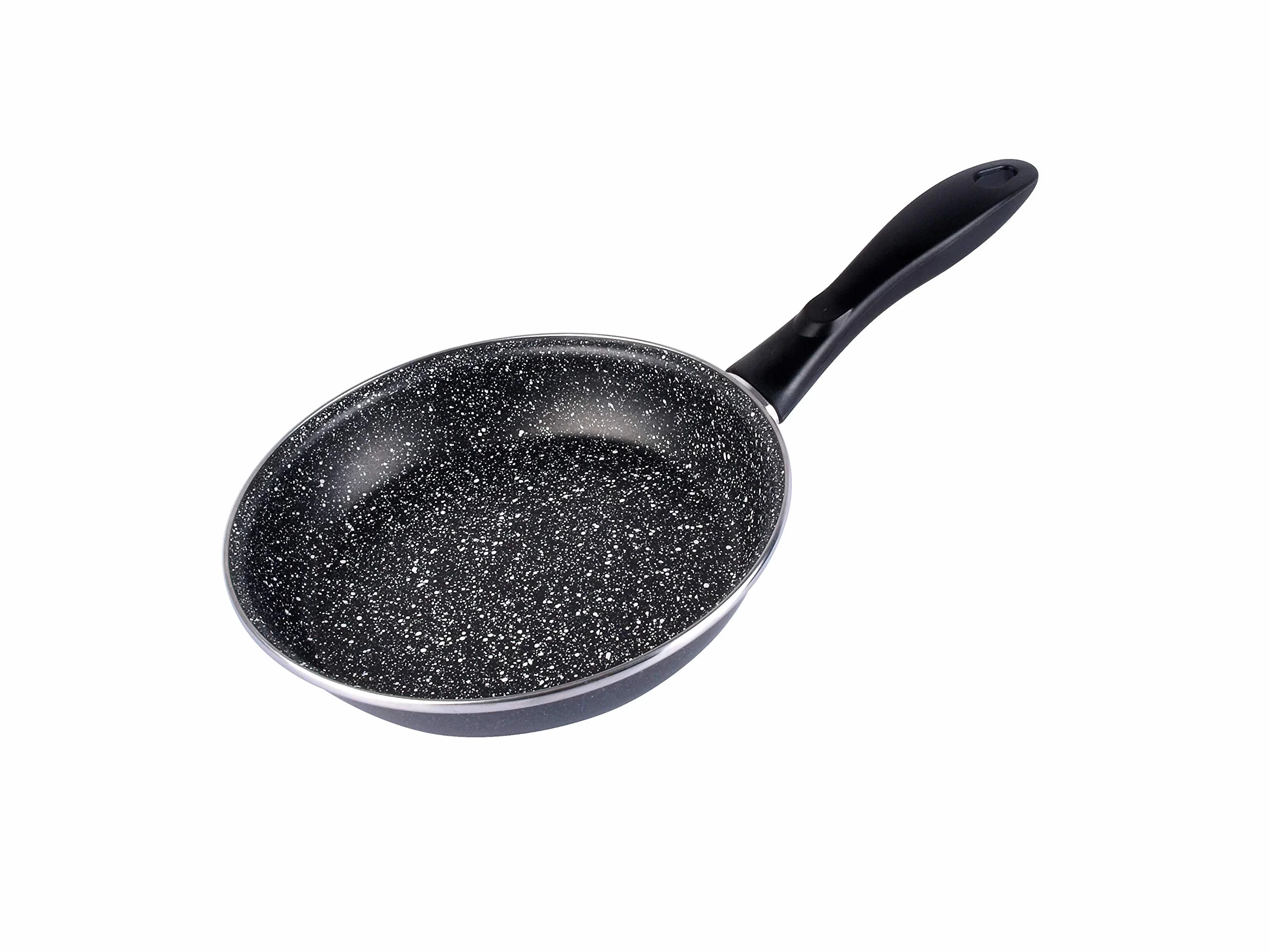 MAGEFESA K2 Gransasso Set di 3 padelle (18/20/24) cm in acciaio vetrificato, esterno grigio screziato. Antiaderente a due strati rinforzato con effetto pietra, adatto a tutti i tipi di piani cottura