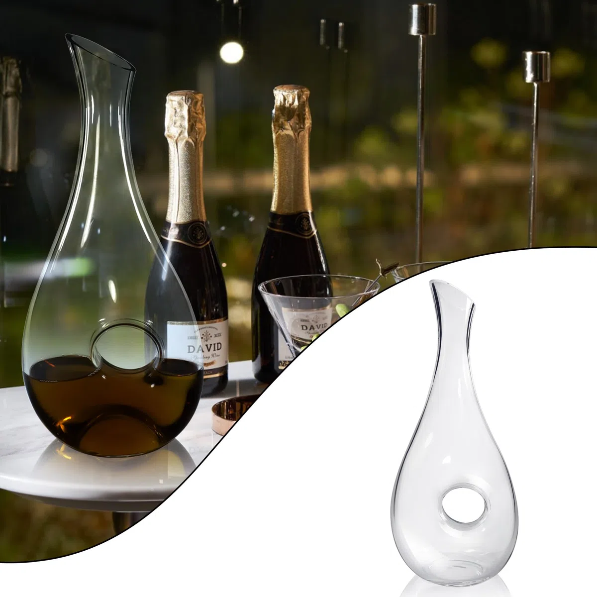 Decanter per vino rosso, 1,2 l, decanter per vino, senza piombo, fatto a mano, per gli amanti del vino rosso