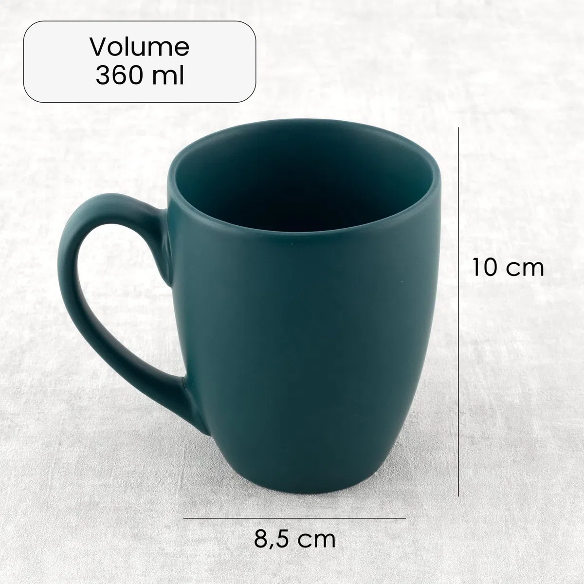 Hanseküche Set di Tazze da Caffè in Ceramica Massiccia di Alta Qualità, con Manici e Bicchieri Grandi (Colori Naturali, Set da 6)